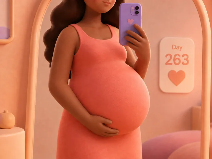 Third trimester of pregnancy — illustration